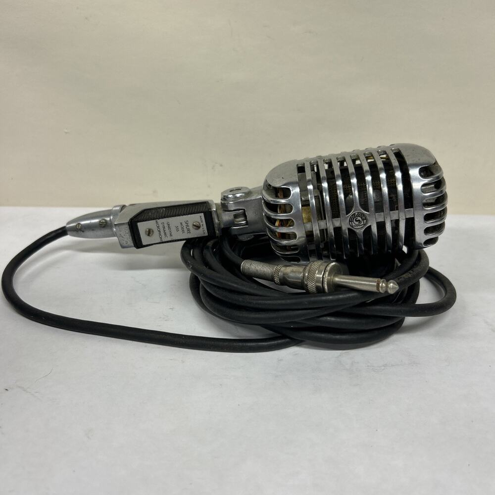 Vintage Antique Shure 555 Microphone with cable UNTESTED